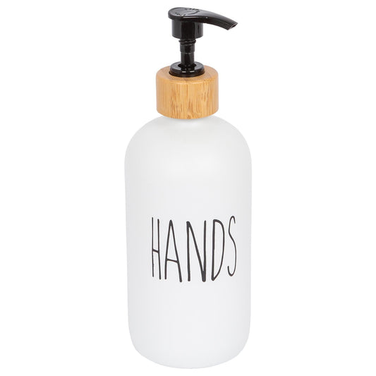 Glass Hand Soap Dispenser - 500ml - White